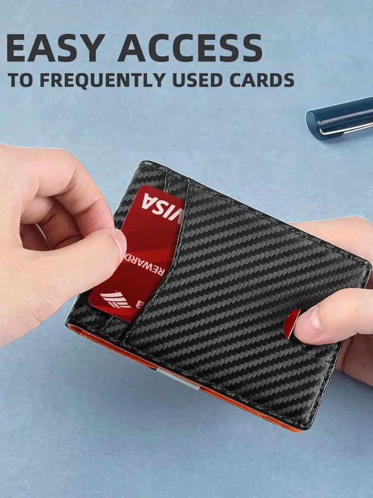 Carbon Fiber Anti RFID Minimalist Wallet - Crown & Cuff