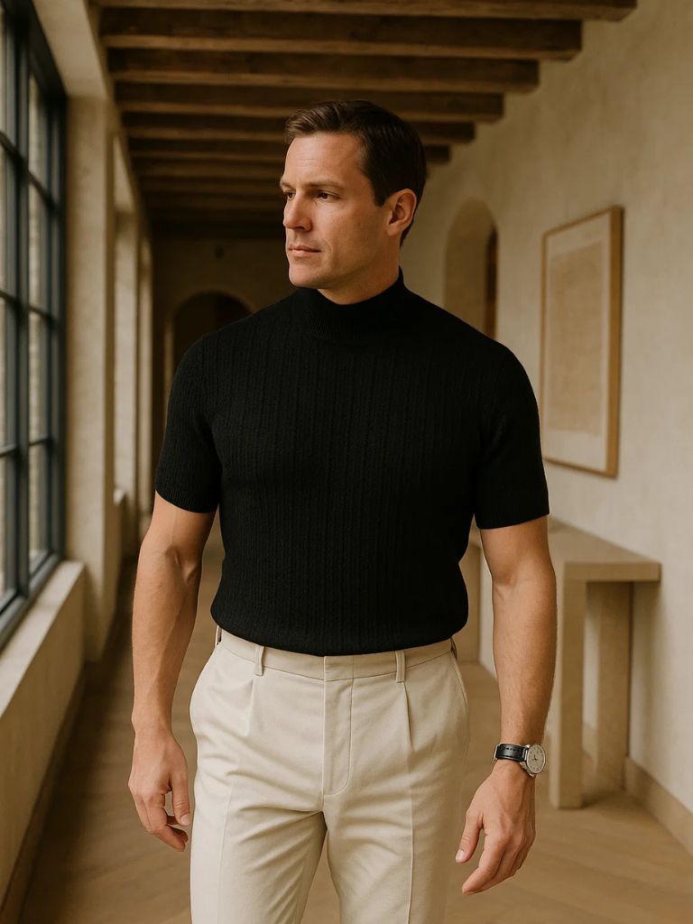 Casual Knit T-Shirt - Crown & Cuff