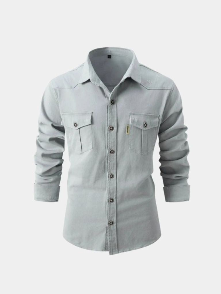 Casual Modern Men Shirt - Crown & Cuff