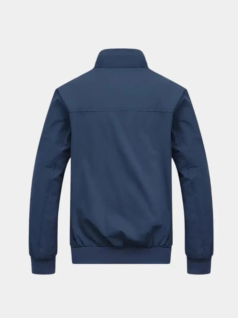 Casual Solid Bomber Jacket - Crown & Cuff