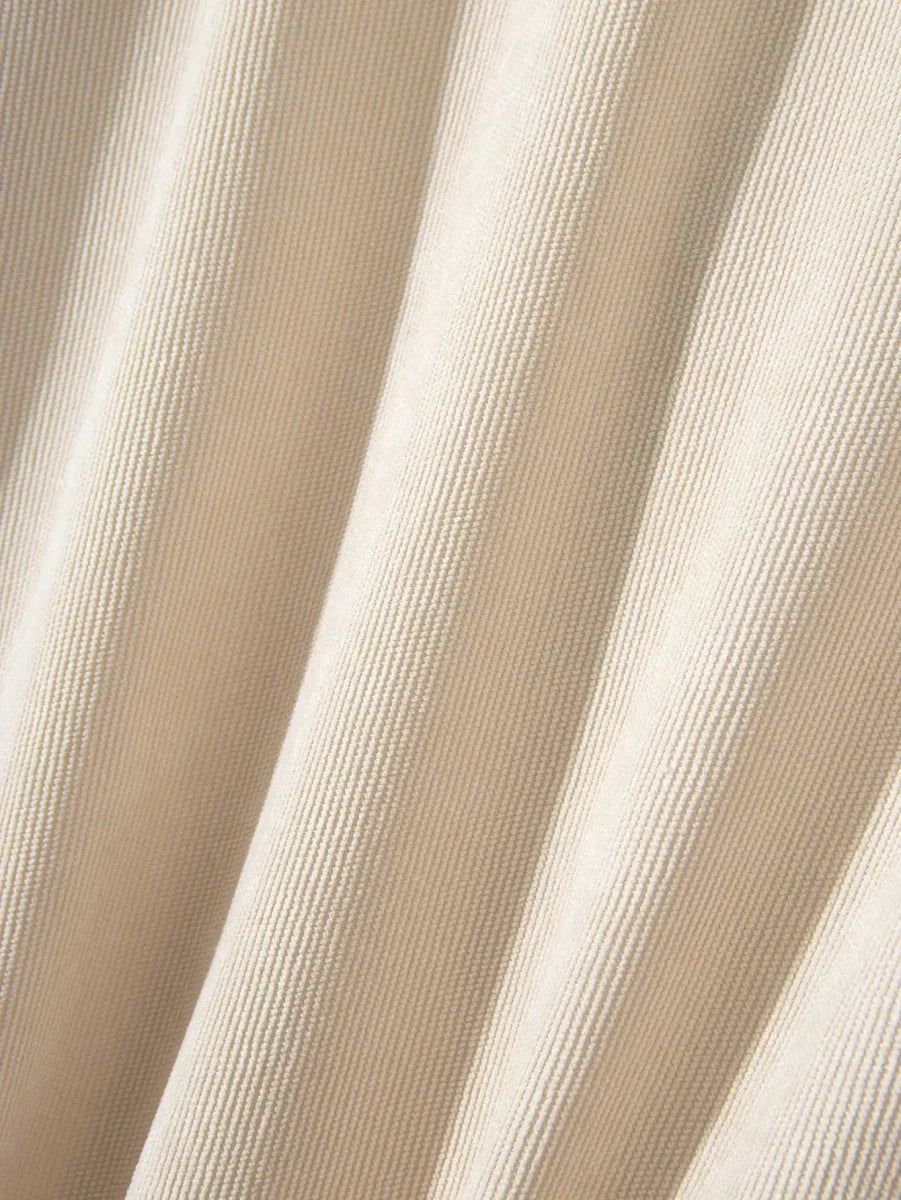 Casual Solid Corduroy Shirt - Crown & Cuff