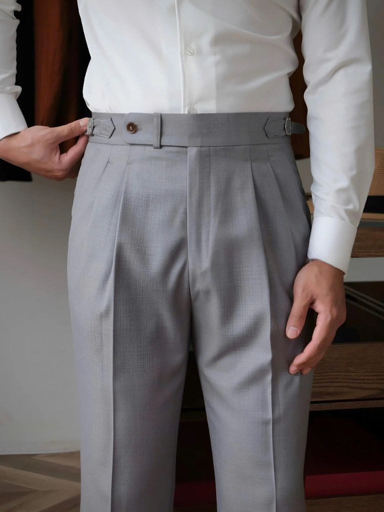 Classic Genova Sidetab Trousers - Crown & Cuff