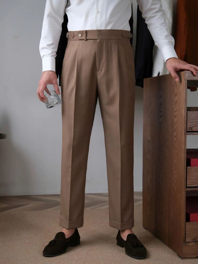 Classic Genova Sidetab Trousers - Crown & Cuff