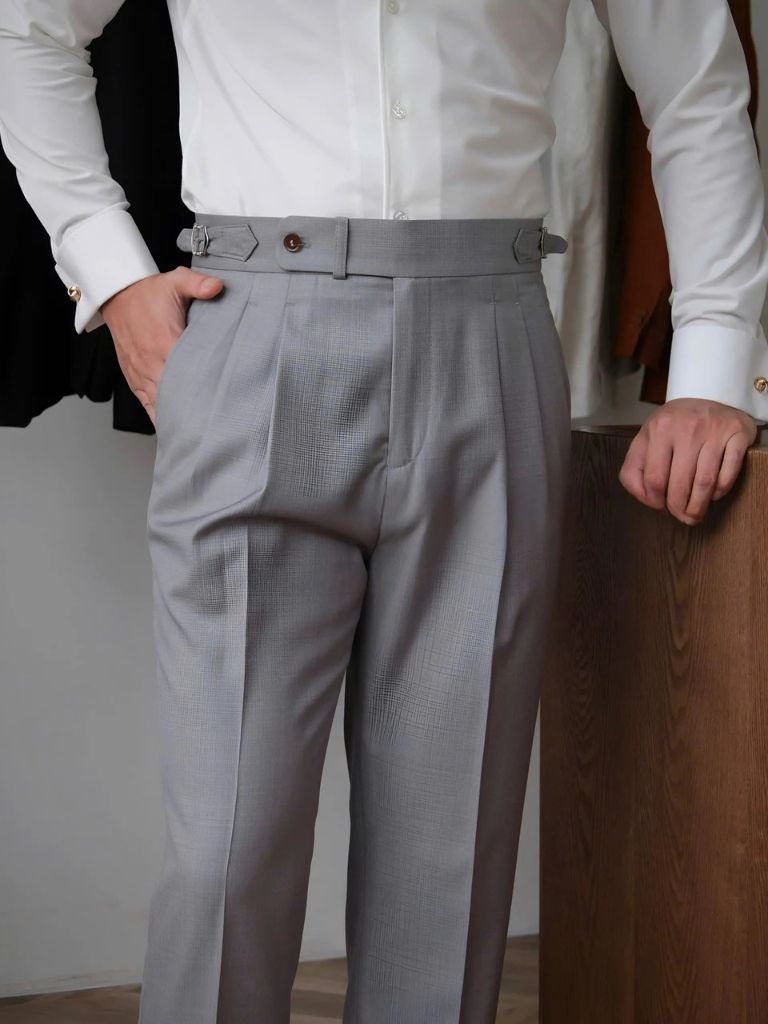 Classic Genova Sidetab Trousers - Crown & Cuff