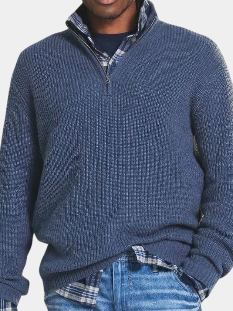 Classic Highland Quarter-Zip Sweater - Crown & Cuff