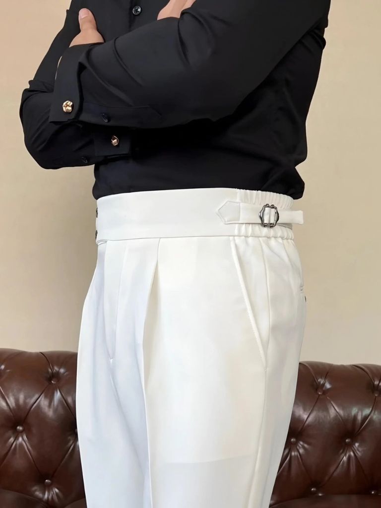 Classic Italia Sidetab Elastic Trousers - Crown & Cuff