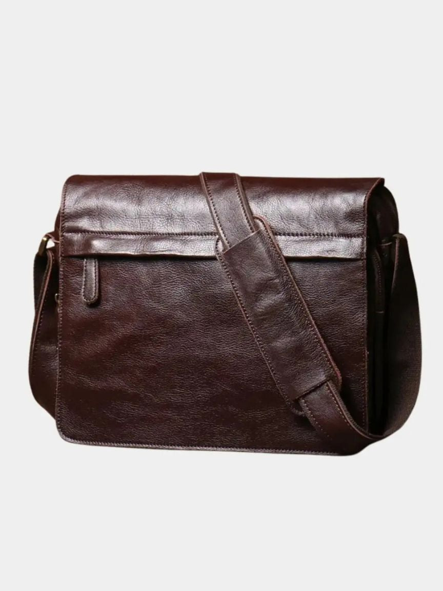 Classic Messenger Leather Bag - Crown & Cuff