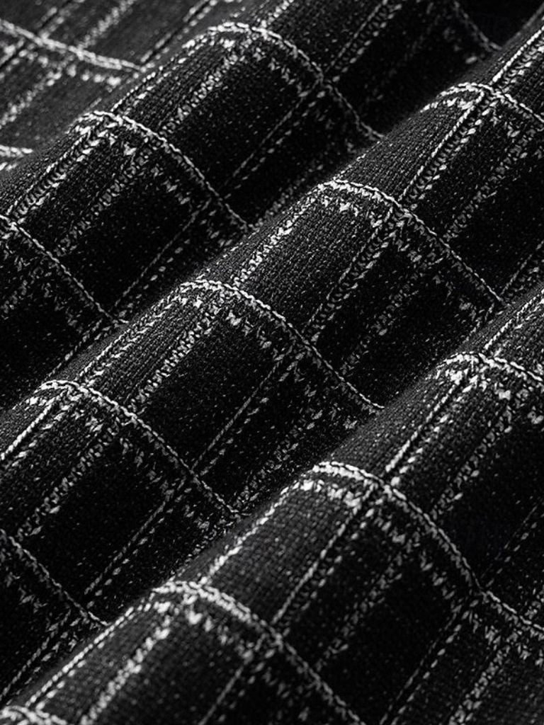 Classic Noir Knit Polo Shirt - Crown & Cuff