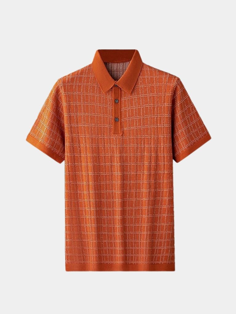 Classic Noir Knit Polo Shirt - Crown & Cuff