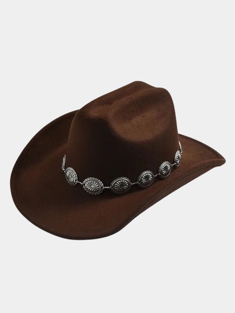 Classic Western Cowboy Hat - Crown & Cuff