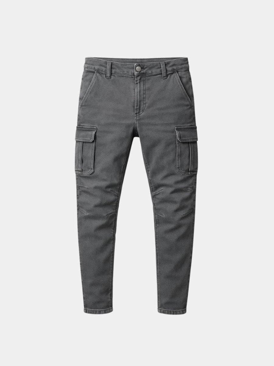 Denim Jeans Cargo Trousers - Crown & Cuff