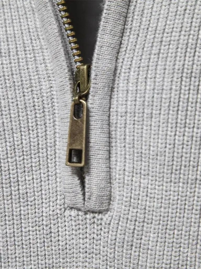 Elegant Quarter Zip Sweater - Crown & Cuff