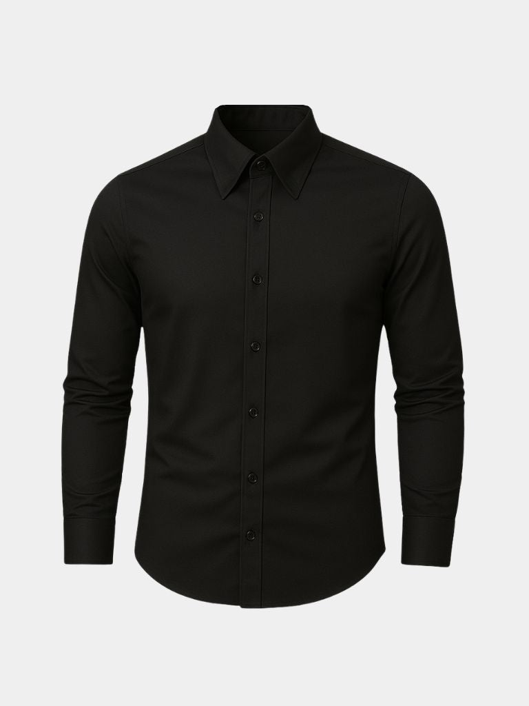 Elegant Spearpoint Collar Shirt - Crown & Cuff
