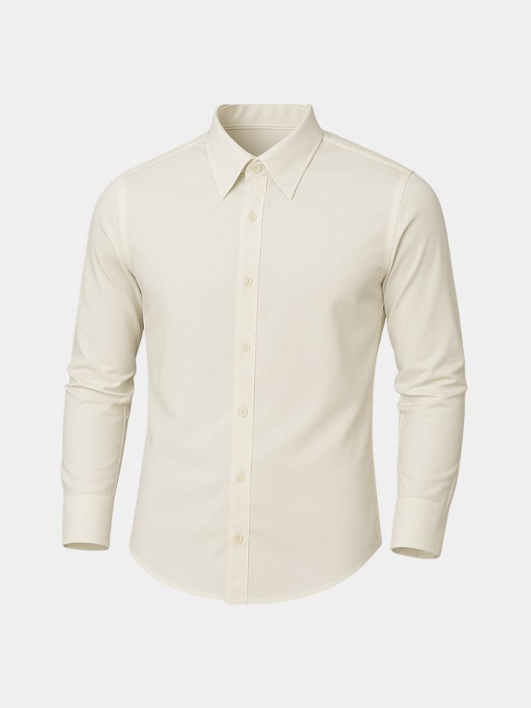 Elegant Spearpoint Collar Shirt - Crown & Cuff