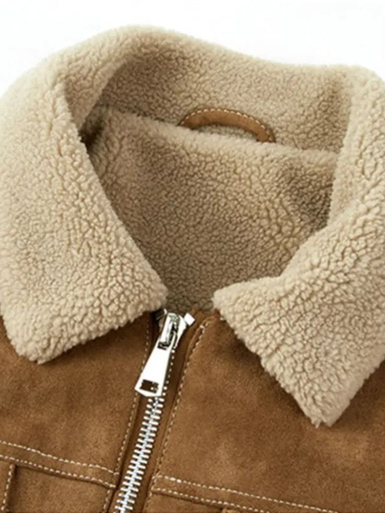 Essential Fleece Suede Jacket - Crown & Cuff