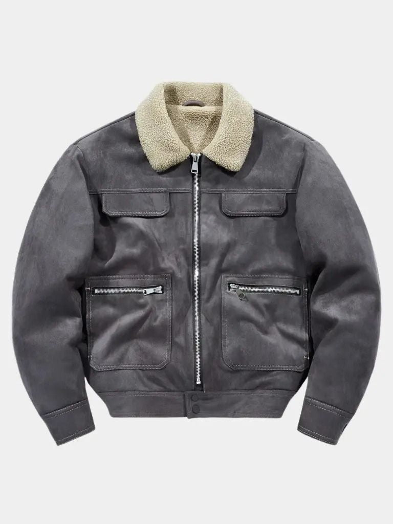 Essential Fleece Suede Jacket - Crown & Cuff