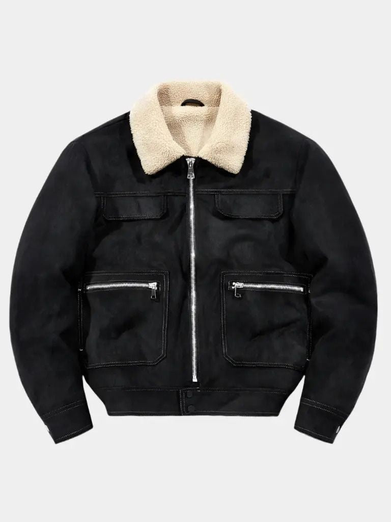 Essential Fleece Suede Jacket - Crown & Cuff