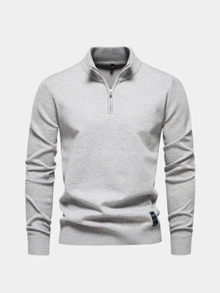 Essential Quarter-Zip Jumper Sweater - Crown & Cuff