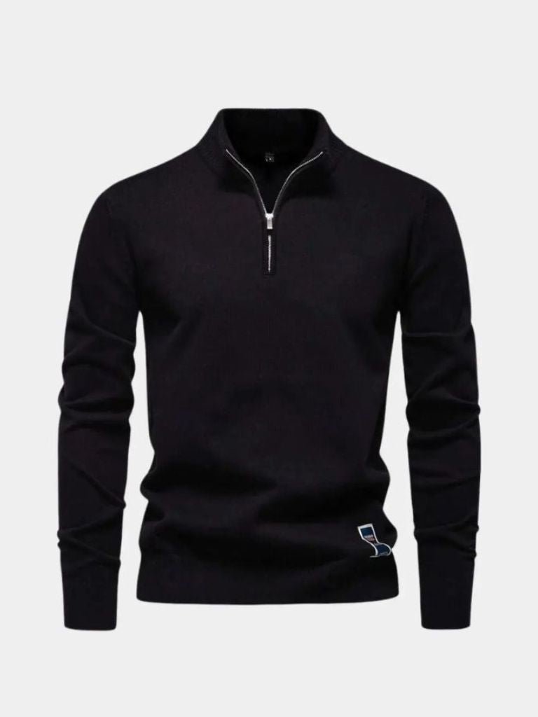 Essential Quarter-Zip Jumper Sweater - Crown & Cuff