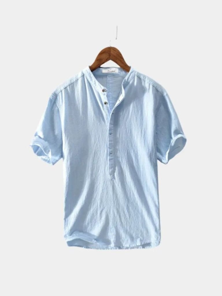 Essential Short Sleeve Linen Shirt - Crown & Cuff