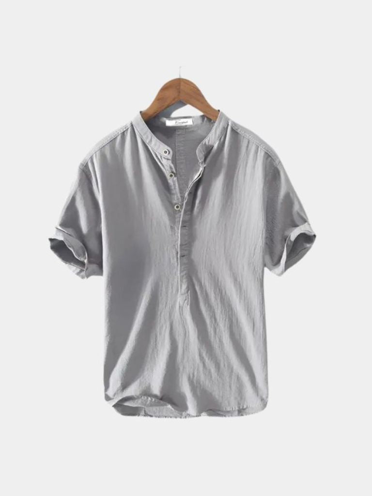 Essential Short Sleeve Linen Shirt - Crown & Cuff