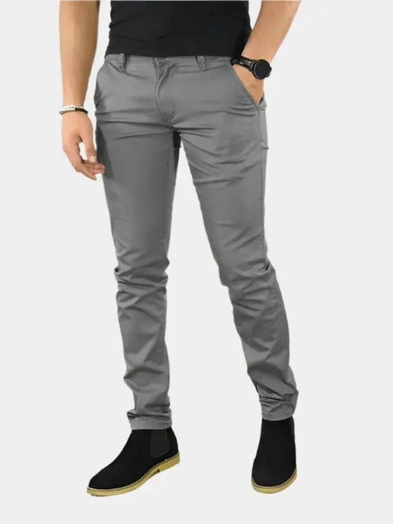 Essential Slim Fit Straight Trousers - Crown & Cuff