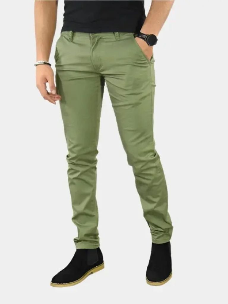 Essential Slim Fit Straight Trousers - Crown & Cuff