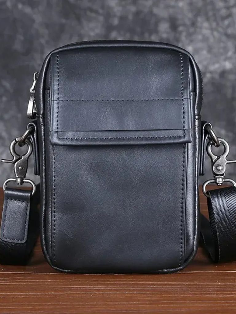 Essential Small Leather Shoulder Bag - Crown & Cuff