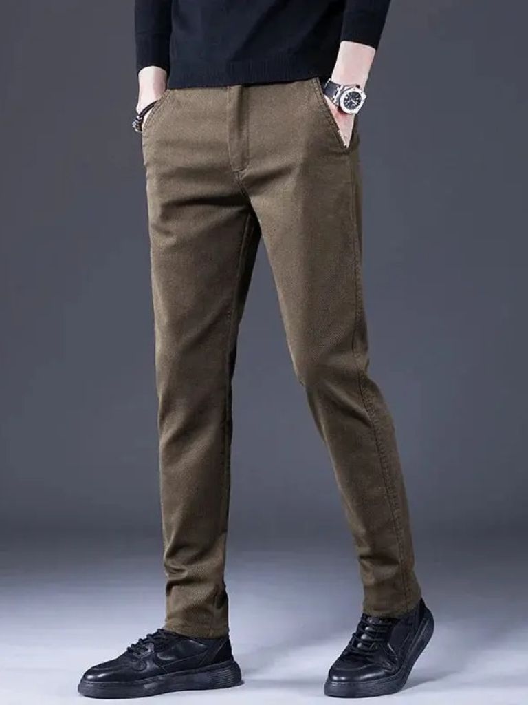 Essential Stretchy Straight Trousers - Crown & Cuff