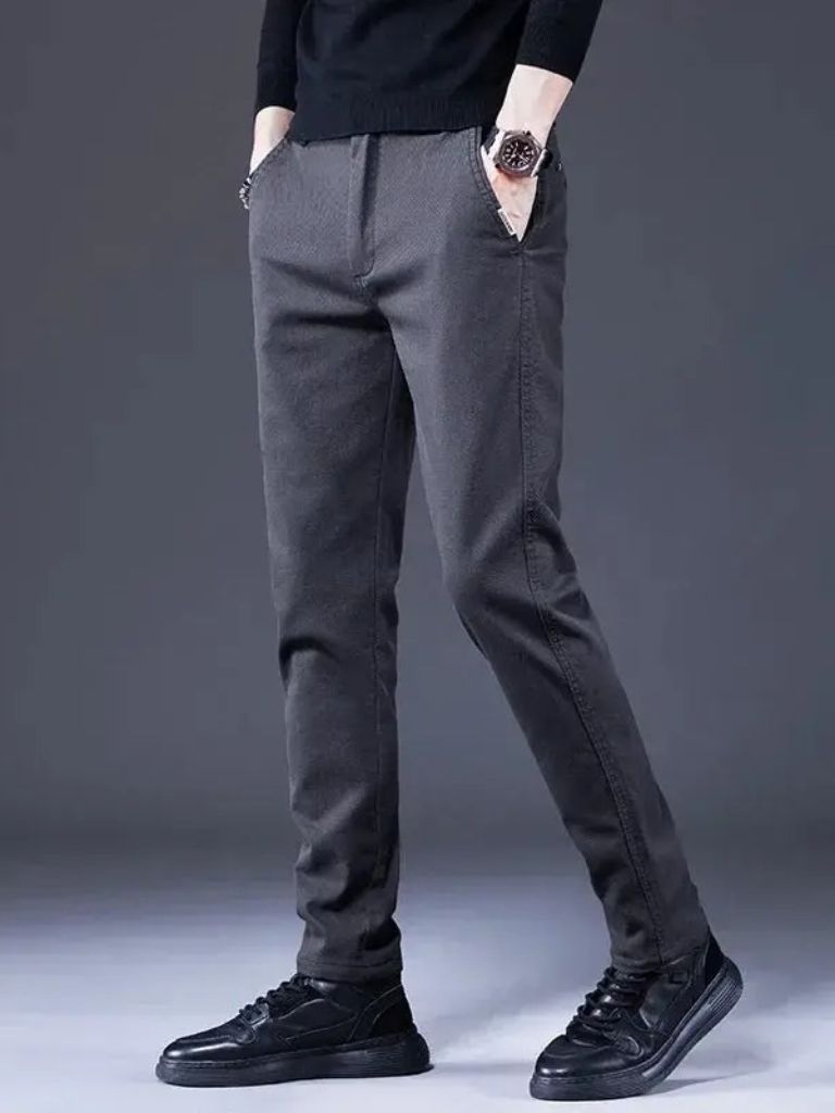 Essential Stretchy Straight Trousers - Crown & Cuff