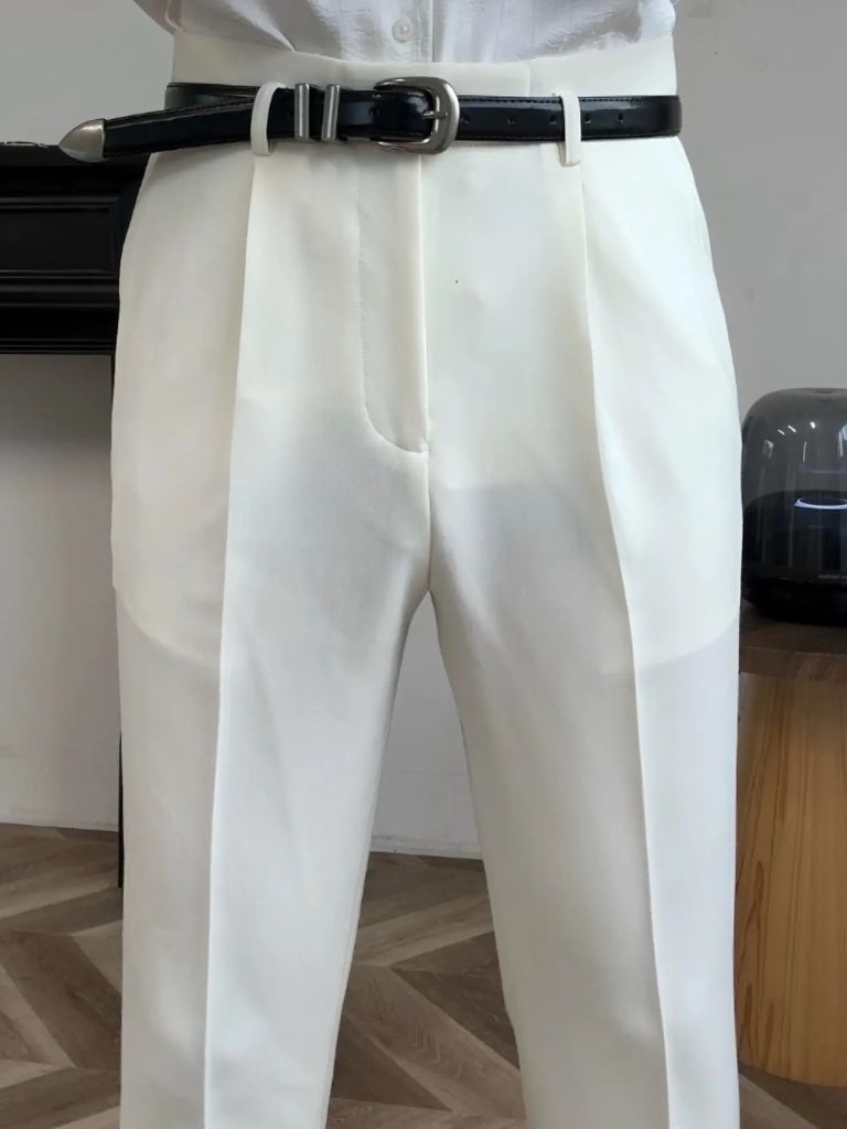 Hollywood Classic Trousers (Belt Included) - Crown & Cuff