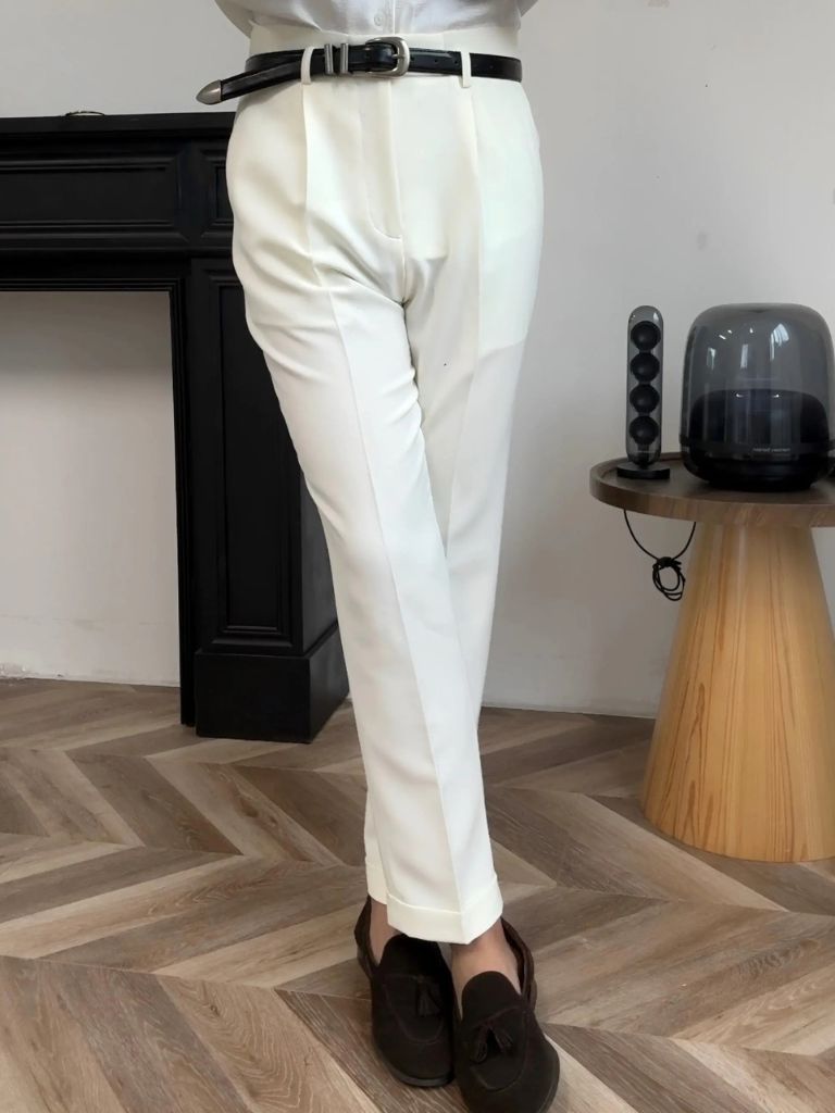 Hollywood Classic Trousers (Belt Included) - Crown & Cuff