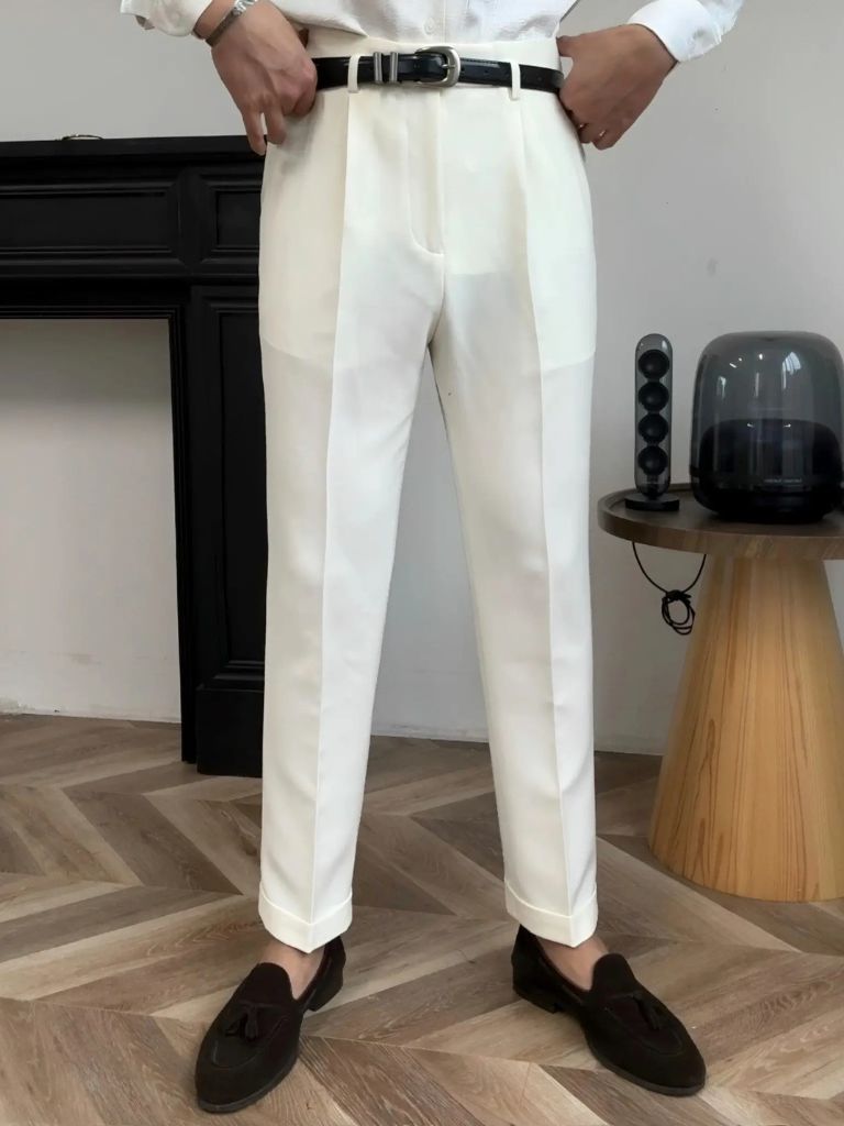 Hollywood Classic Trousers (Belt Included) - Crown & Cuff