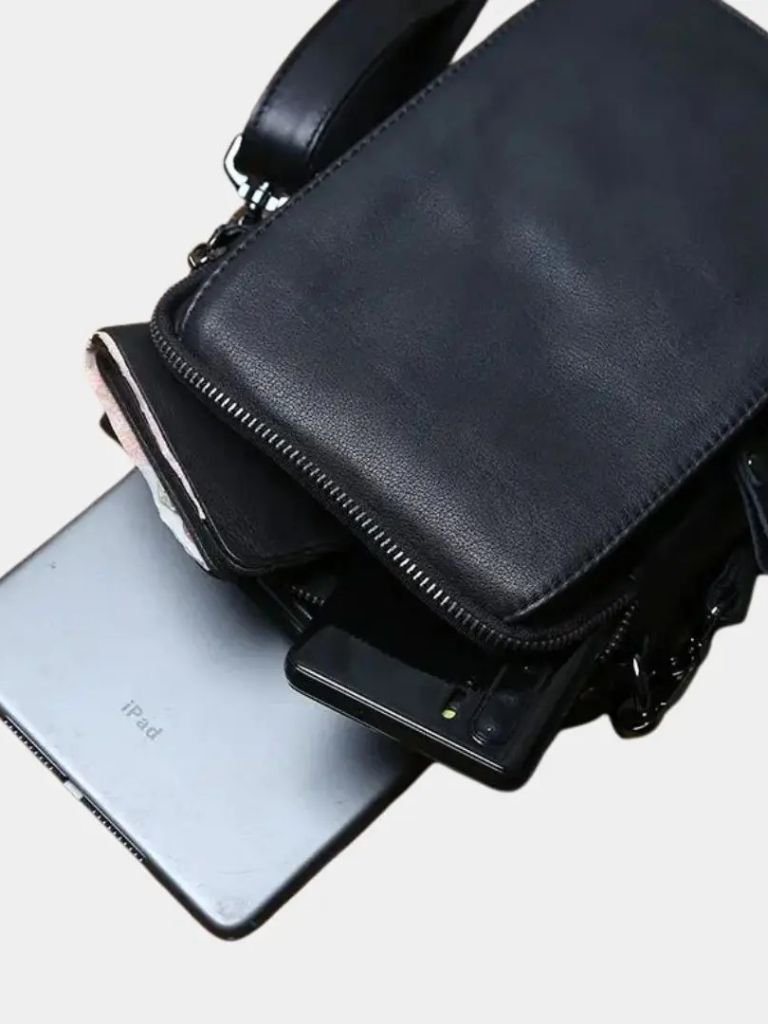 Leather Men's Shoulder Bag - Crown & Cuff