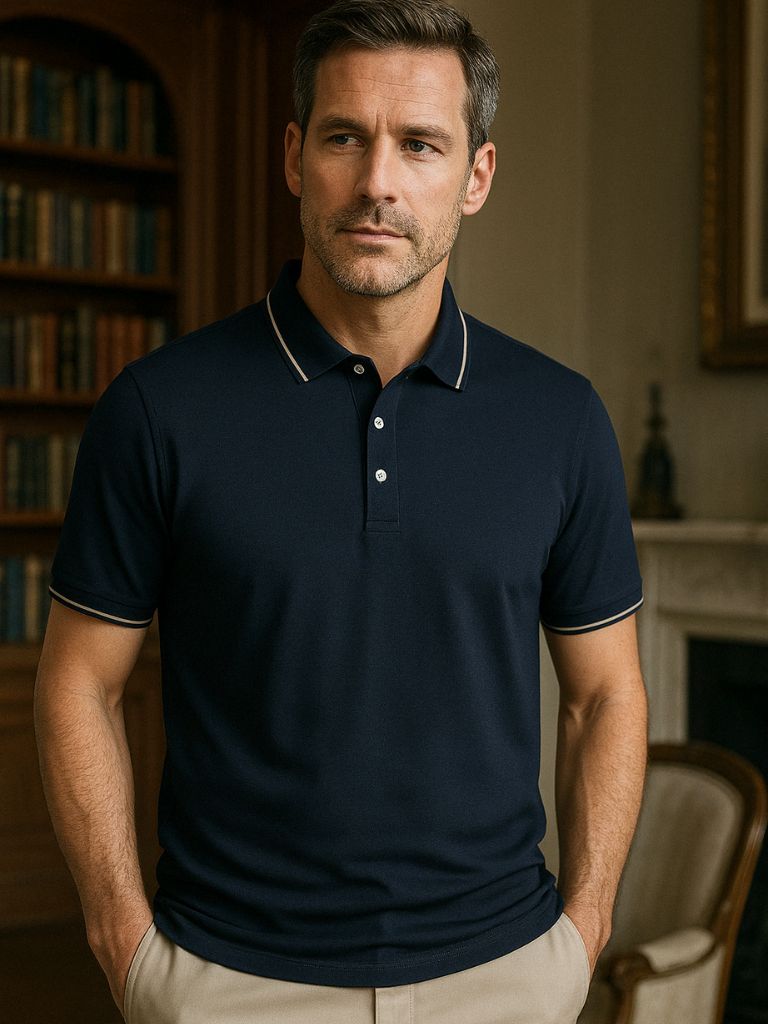 Midnight Trim Polo – Crown & Cuff