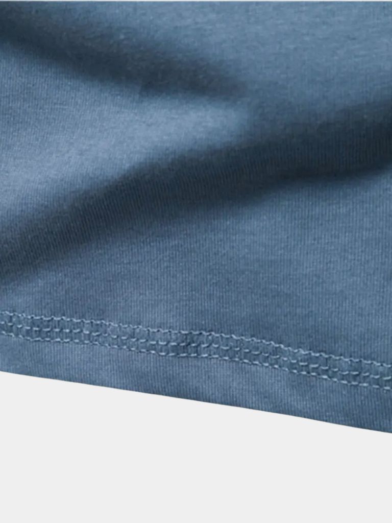 Minimalist Henley Neck Long Sleeve T-Shirt - Crown & Cuff