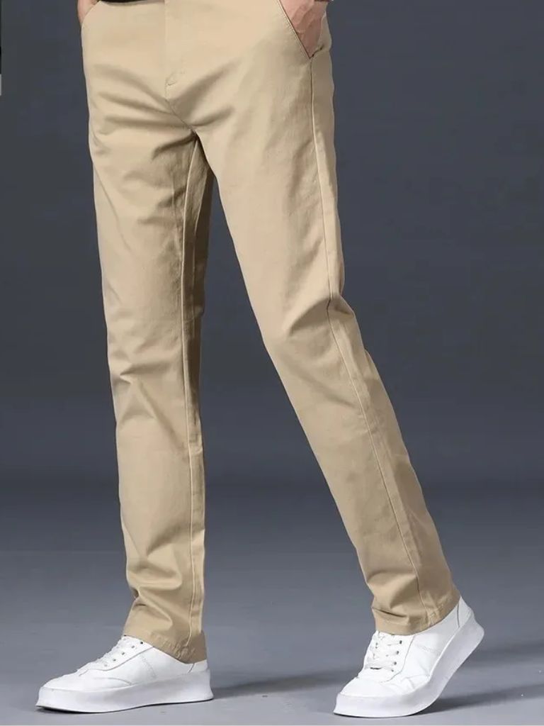 Minimalist Straight Trousers - Crown & Cuff