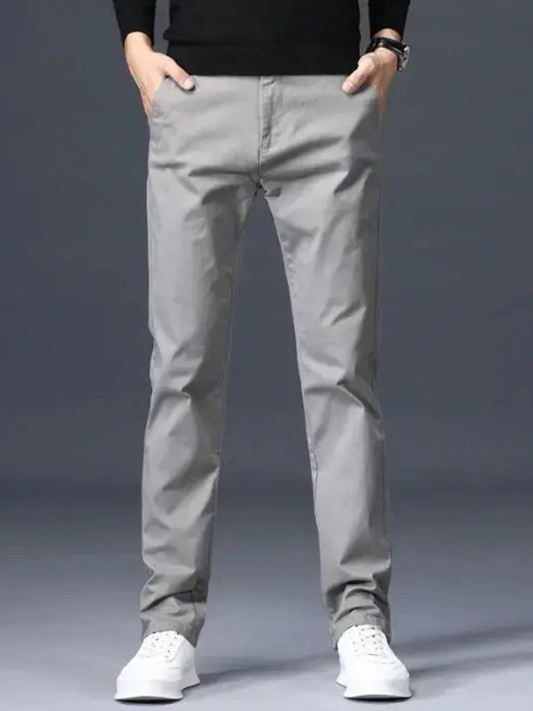Minimalist Straight Trousers - Crown & Cuff
