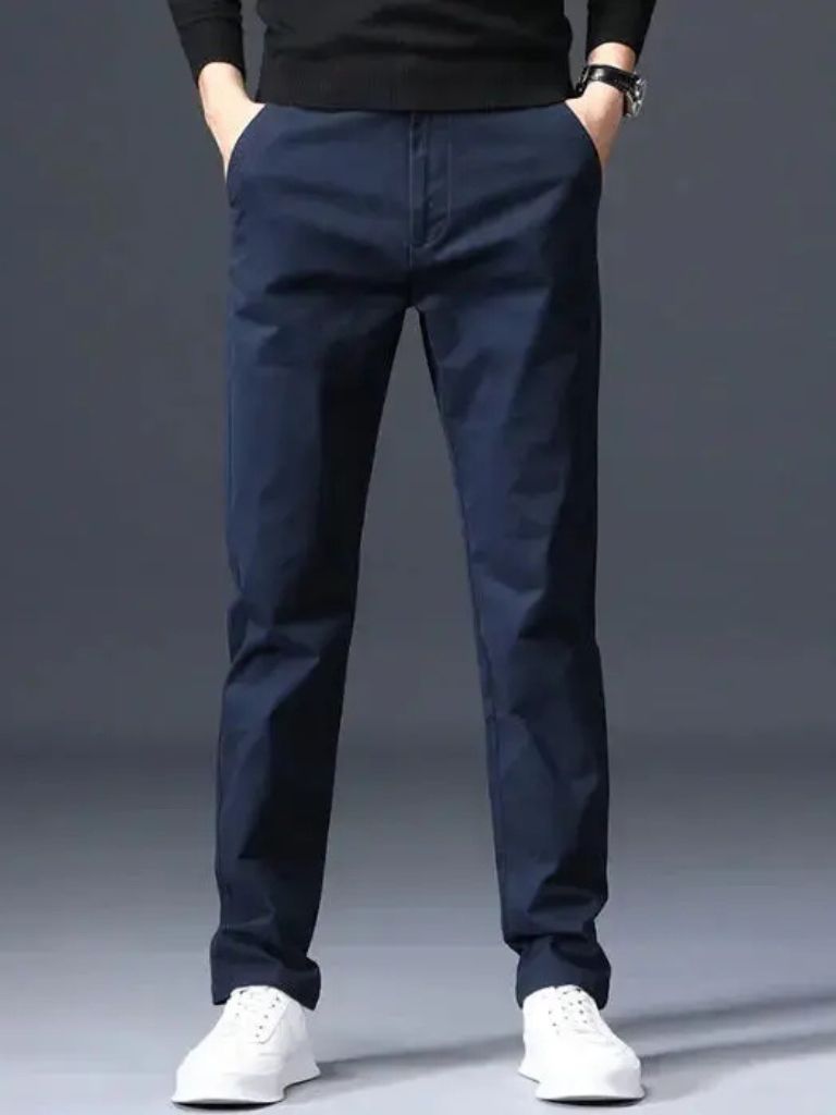 Minimalist Straight Trousers - Crown & Cuff