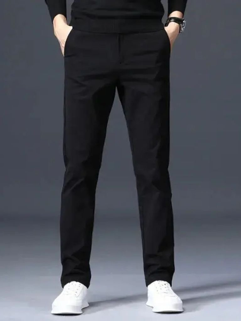Minimalist Straight Trousers - Crown & Cuff
