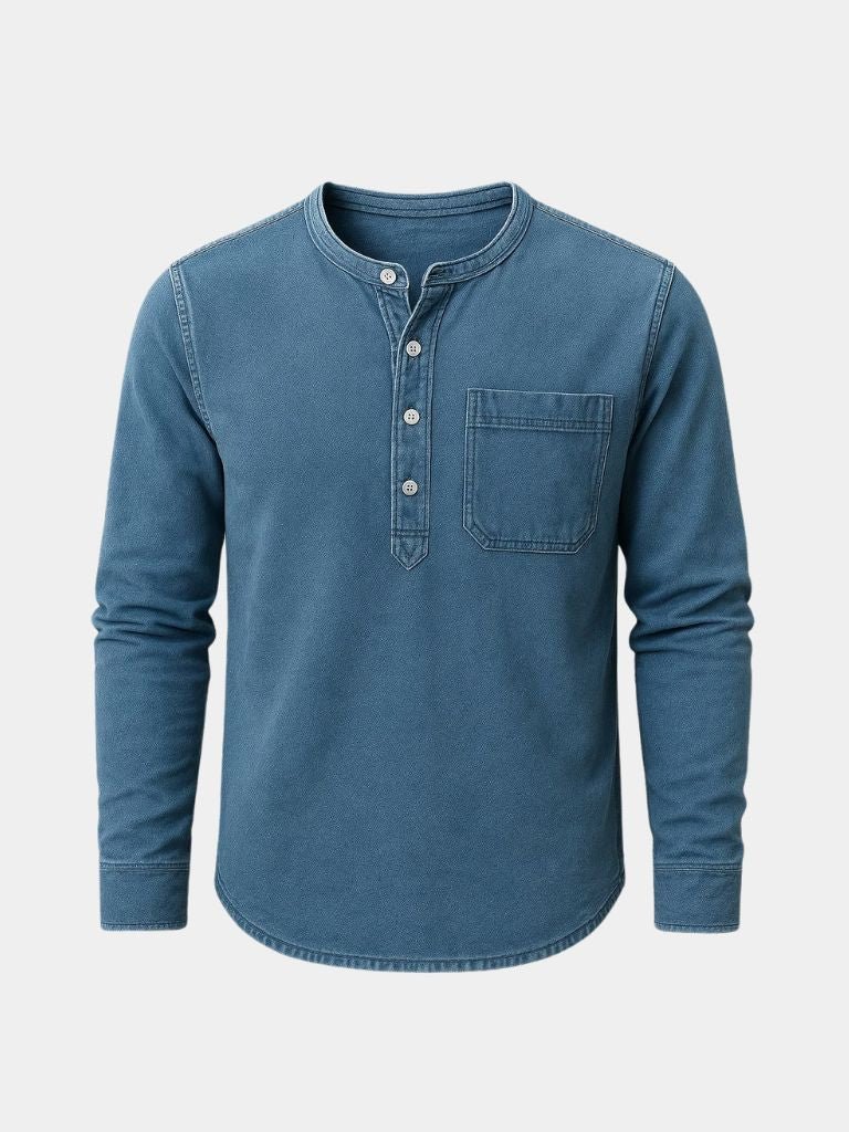 Nash Henley Long Sleeve Shirt – Crown & Cuff