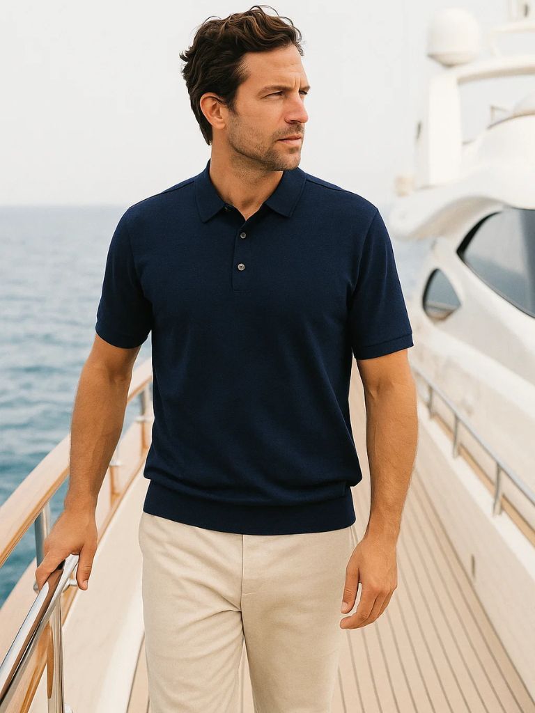 Navy Windsor Polo – Crown & Cuff