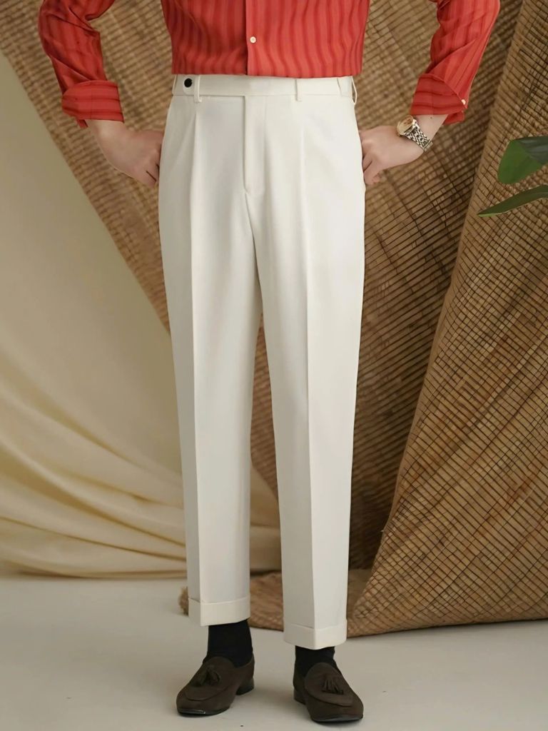 Premium Classic Elastic Trousers - Crown & Cuff