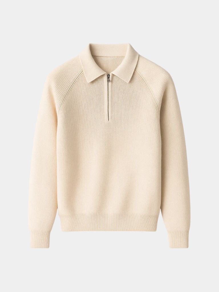 Raglan Quarter Zip Sweater - Crown & Cuff