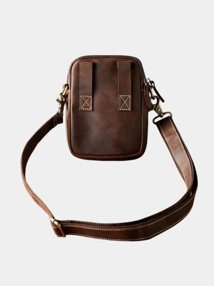 Retro Leather Men's Shoulder Bag - Crown & Cuff