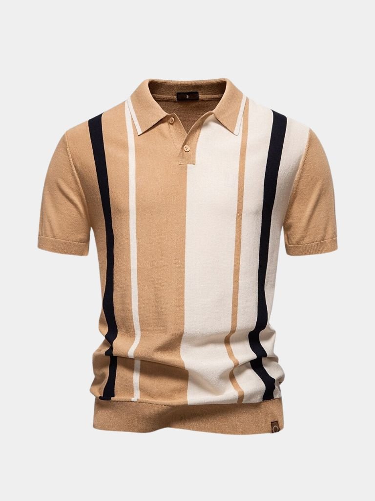 Retro Stripe Polo – Crown & Cuff