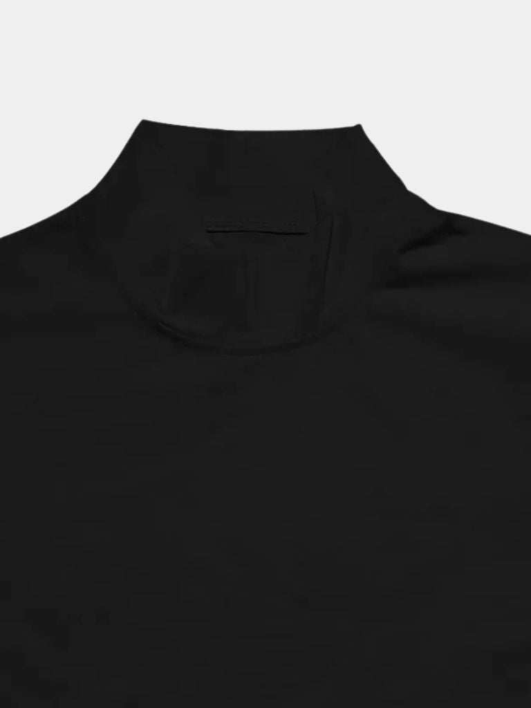 Solid Casual Turtle Neck T-Shirt - Crown & Cuff