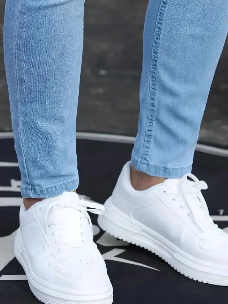 Stretchy Skinny Denim Jeans Trousers - Crown & Cuff