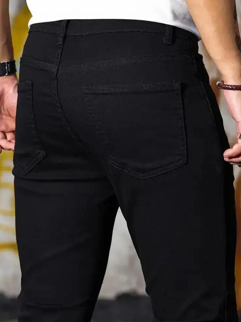 Stretchy Skinny Denim Jeans Trousers - Crown & Cuff