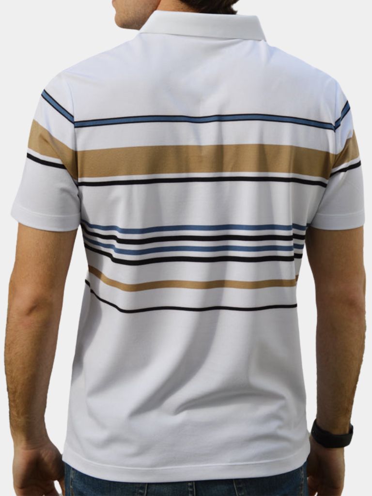 Sunset Stripe Polo – Crown & Cuff